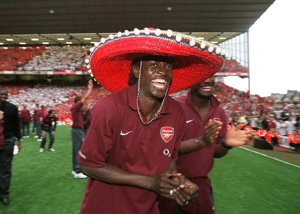Emmanuel Adebayor (Arsenal) during the players parade