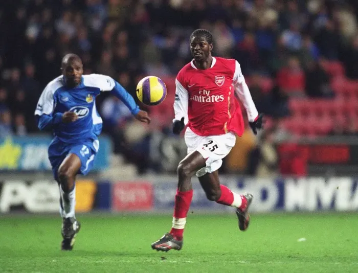 Framed Print : Emmanuel Adebayor's Breakthrough Goal: Arsenal's 1-0 Victory over Wigan, FA Premiership, 2006