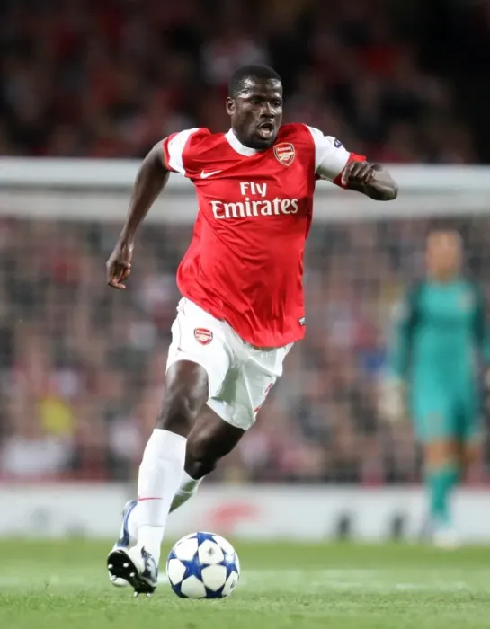 Framed Print : Emmanuel Eboue (Arsenal). Arsenal 6: 0 SC Braga. UEFA Champions League. Group H
