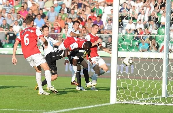 Emmanuel Eboue Scores the Second Goal: Arsenal's Comeback against Legia Warsaw, Poland 2010