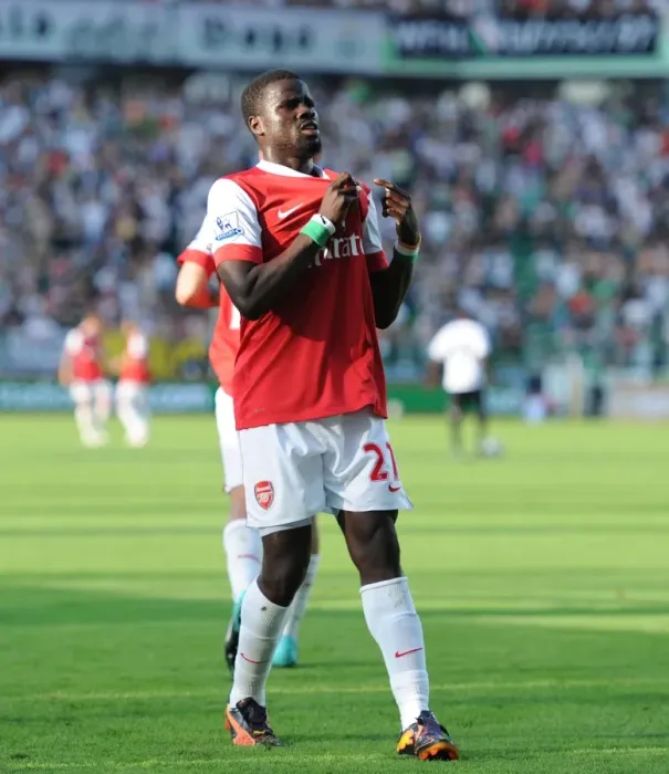 Framed Print : Emmanuel Eboue's Triumphant Goal: Arsenal's Comeback Against Legia Warsaw (7 / 8 / 2010)