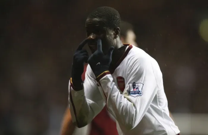 Framed Print : Emmanuel Eboue's Unforgettable Performance: Arsenal's 1-2 Victory Over Aston Villa (December 2007) Framed Print : Emmanuel Eboue's Unforgettable Performance: Arsenal's 1-2 Victory Over Aston Villa (December 2007)