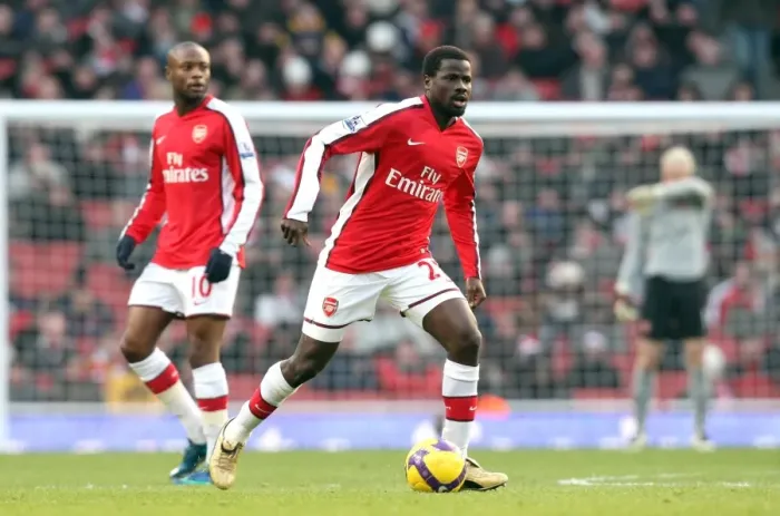 Framed Print : Emmanuel Eboue's Victory: Arsenal 1-0 Portsmouth, Barclays Premier League, 28 / 12 / 08