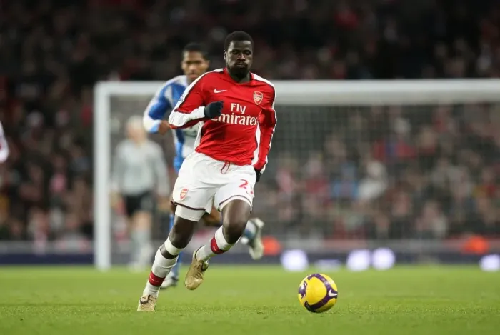 Framed Print : Emmanuel Eboue's Victory: Arsenal 1-0 Wigan, Barclays Premier League, Emirates Stadium, London, 6 / 12 / 2008