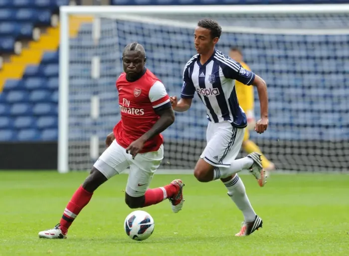 Framed Print : Emmanuel Frimpong (Arsenal) Nani O Sullivan (WBA). West Bromwich Albion U21 1: 0 Arsenal U21 Framed Print : Emmanuel Frimpong (Arsenal) Nani O Sullivan (WBA). West Bromwich Albion U21 1: 0 Arsenal U21