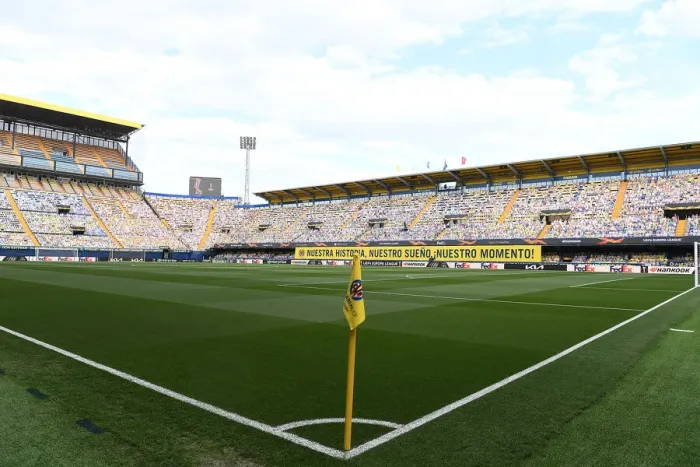 Framed Print : Empty Estadio de la Ceramica: Villarreal CF vs. Arsenal, UEFA Europa League Semi-Final Leg One