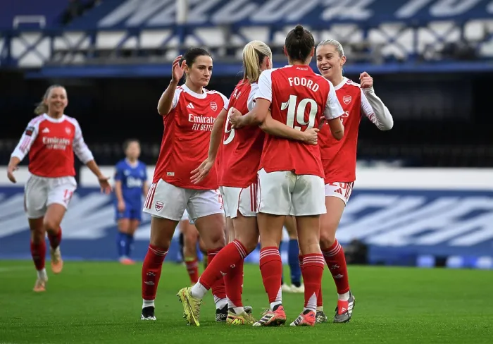 Framed Print : Everton v Arsenal - Barclays Women's Super League Everton v Arsenal - Barclays Women's Super League