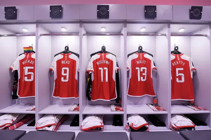 Framed Print : Exclusive: A Peek into Arsenal Women's Dressing Room Before the Conti Cup Clash against Tottenham Hotspur (2023-24)