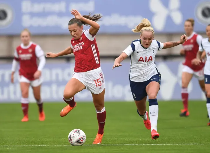 Framed Print : FA Cup: Arsenal Women vs. Tottenham Hotspur Women - Foul Play Marred Contest