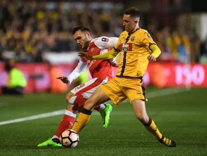Framed Print : The FA Cup Battle: Sutton United vs. Arsenal - Underdogs vs. Giants Framed Print : The FA Cup Battle: Sutton United vs. Arsenal - Underdogs vs. Giants