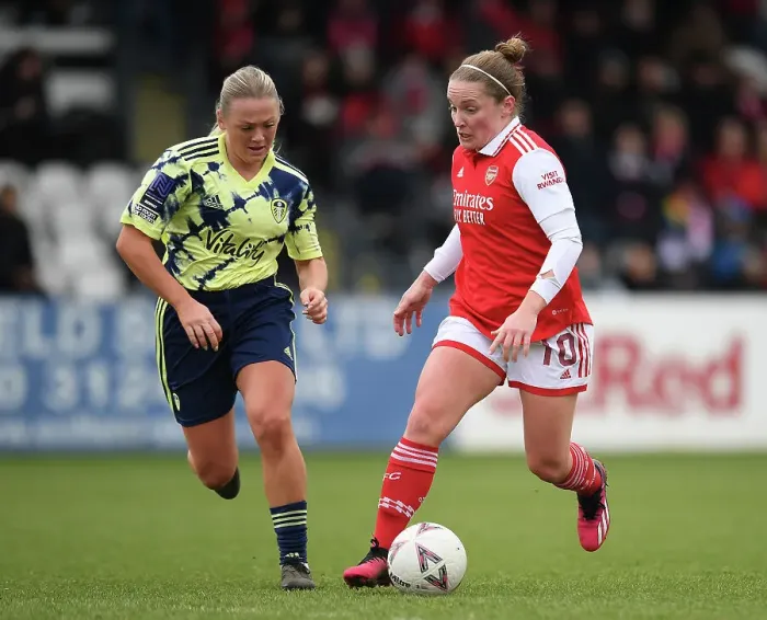 Framed Print : FA Cup Fourth Round: Kim Little's Showdown - Arsenal Women vs Leeds United Women Framed Print : FA Cup Fourth Round: Kim Little's Showdown - Arsenal Women vs Leeds United Women
