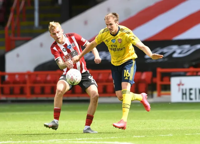 Framed Print : FA Cup Quarterfinal: Rob Holding vs. Oli McBurnie - Sheffield United vs. Arsenal Framed Print : FA Cup Quarterfinal: Rob Holding vs. Oli McBurnie - Sheffield United vs. Arsenal