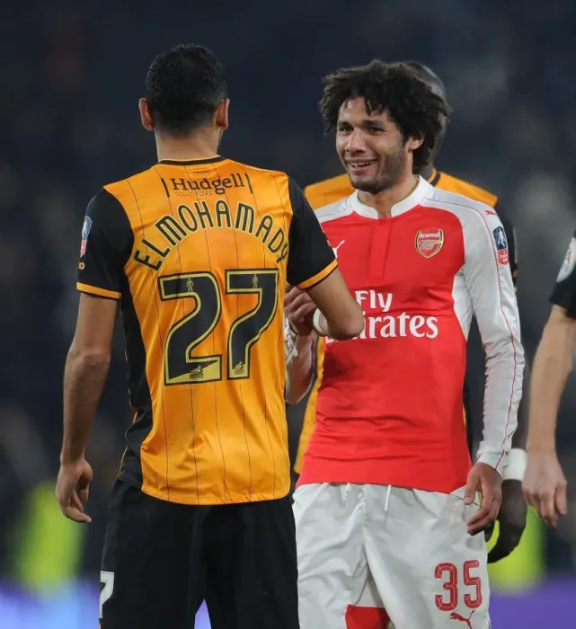 Framed Print : FA Cup Rivalry: Mohamed Elneny and Ahmed Elmohamady's Sportsmanlike Moment (15 / 16) Framed Print : FA Cup Rivalry: Mohamed Elneny and Ahmed Elmohamady's Sportsmanlike Moment (15 / 16)