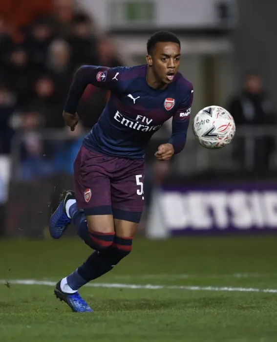 Framed Print : FA Cup Third Round: Joe Willock of Arsenal in Action against Blackpool Framed Print : FA Cup Third Round: Joe Willock of Arsenal in Action against Blackpool