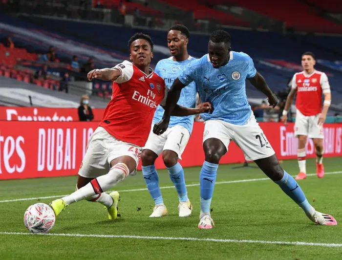 Framed Print : FA Cup Semi-Final Showdown: Willock vs Mendy - Arsenal vs Manchester City