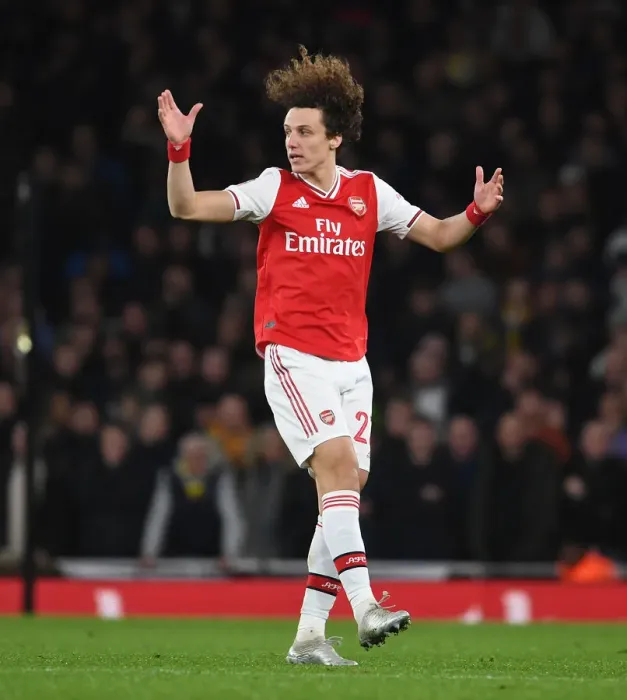 Framed Print : FA Cup Showdown: David Luiz's Determined Performance - Arsenal vs Leeds United Framed Print : FA Cup Showdown: David Luiz's Determined Performance - Arsenal vs Leeds United
