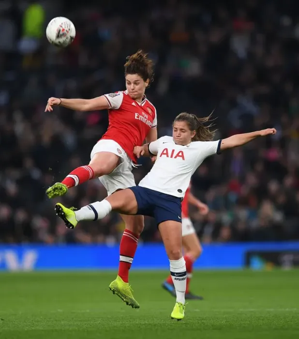 Framed Print : FA Womens Super League: Battle of the Best - Beattie vs. Filbey Clash at Tottenham Stadium