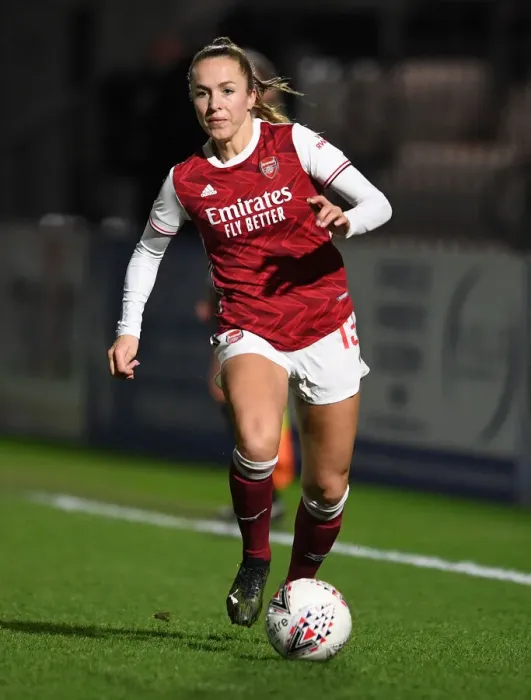 Framed Print : FA WSL: Arsenal Women vs Manchester United Women Clash in Empty Stands (March 19, 2021)
