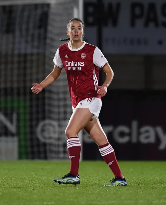 Framed Print : FA WSL Clash: Arsenal Women vs Manchester United Women in Empty Meadow Park Stands (March 2021)