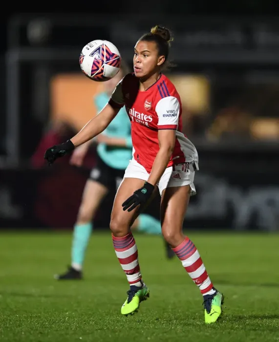 Framed Print : FA WSL Showdown: Parris Leads Arsenal Against Brighton Hove Albion