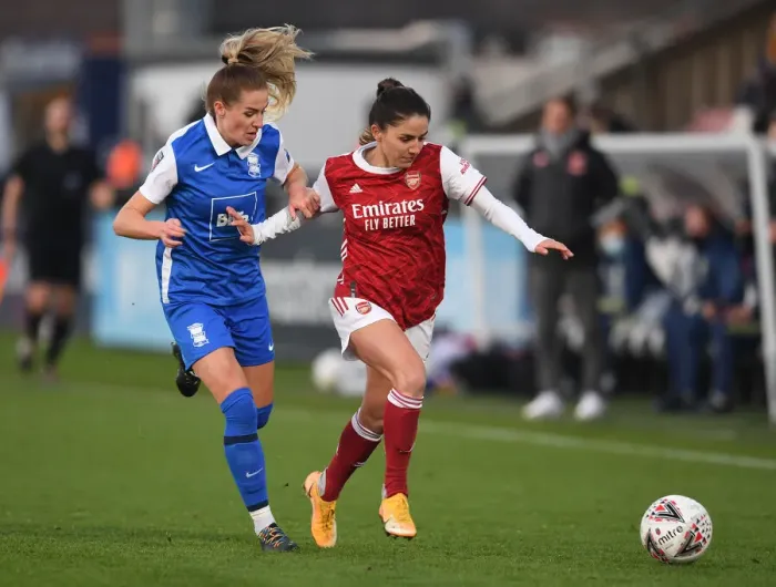 Framed Print : FA WSL Showdown: Van de Donk vs. Kelly Clash - Arsenal Women vs. Birmingham City Women (2020-21)