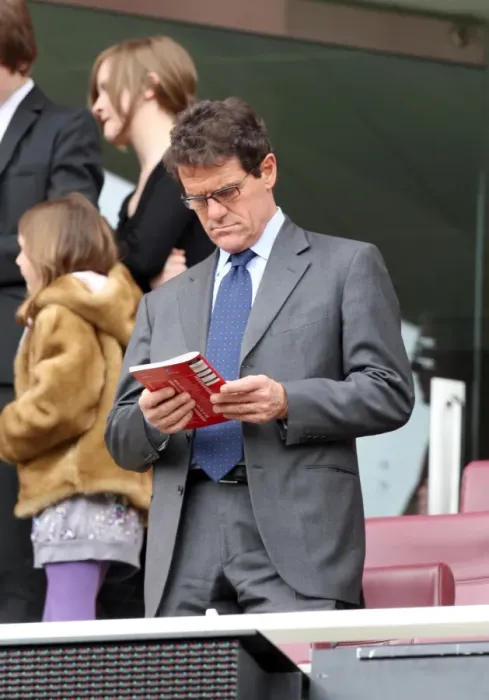 Framed Print : Fabio Capello the England Manager enjoys the Arsenal Programme Framed Print : Fabio Capello the England Manager enjoys the Arsenal Programme
