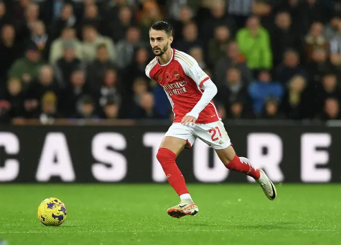 Framed Print : Fabio Vieira in Action: Arsenal vs. Newcastle United, Premier League 2023-24 Framed Print : Fabio Vieira in Action: Arsenal vs. Newcastle United, Premier League 2023-24
