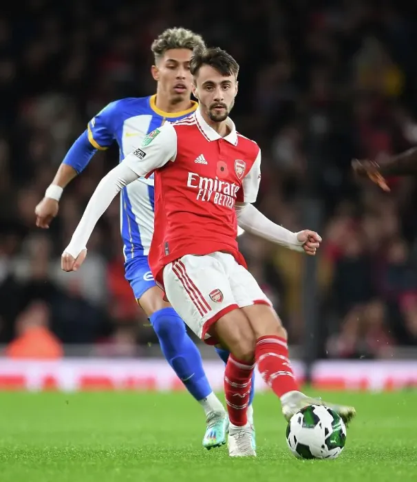 Framed Print : Fabio Vieira Shines: Arsenal's Dominant Victory over Brighton in Carabao Cup Framed Print : Fabio Vieira Shines: Arsenal's Dominant Victory over Brighton in Carabao Cup
