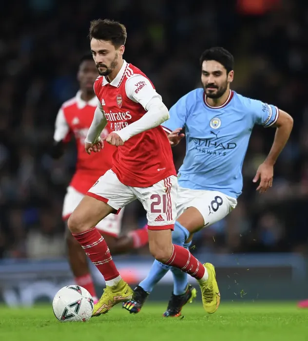 Framed Print : Fabio Vieira vs Ilkay Gundogan: Battle at the Etihad - Manchester City vs Arsenal, FA Cup Fourth Round Framed Print : Fabio Vieira vs Ilkay Gundogan: Battle at the Etihad - Manchester City vs Arsenal, FA Cup Fourth Round