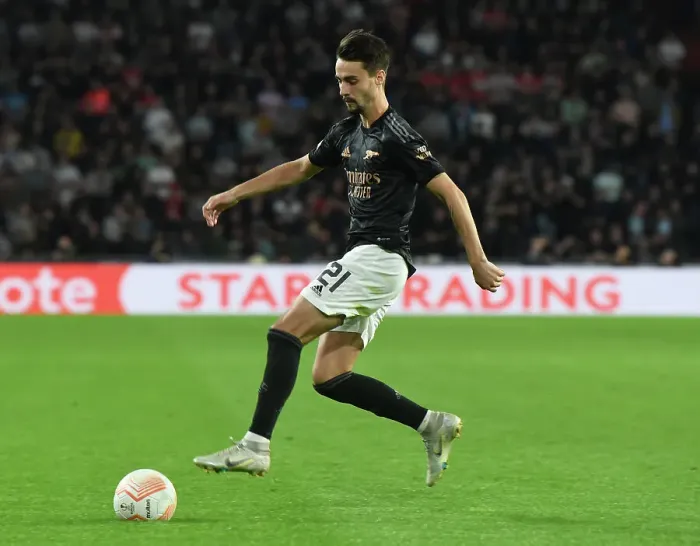 Framed Print : Fabio Vieira's Brilliant Performance: Arsenal Triumphs Over PSV Eindhoven in Europa League