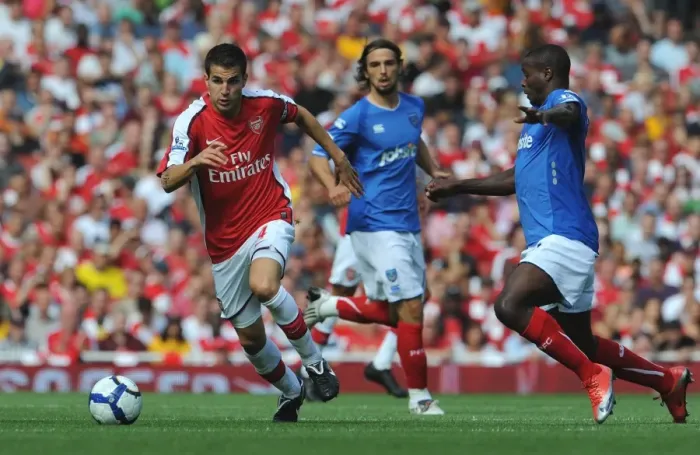 Framed Print : Fabregas Shines as Arsenal Overpowers Mokoena's Portsmouth: 4-1 Victory in Barclays Premier League Framed Print : Fabregas Shines as Arsenal Overpowers Mokoena's Portsmouth: 4-1 Victory in Barclays Premier League
