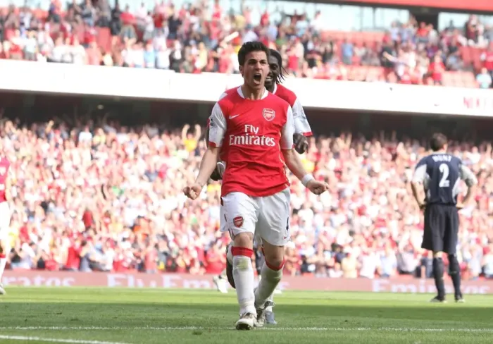 Framed Print : Fabregas Thrilling Goal: Arsenal Takes the Lead 2-1 vs. Bolton Wanderers, FA Premiership, 2007