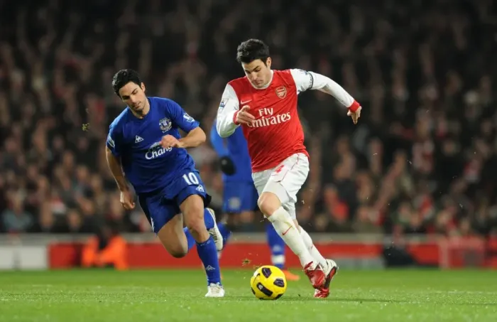 Framed Print : Fabregas vs Arteta: Arsenal's Edge in Epic Showdown - Arsenal 2-1 Everton, Premier League, Emirates Stadium, 2011 Framed Print : Fabregas vs Arteta: Arsenal's Edge in Epic Showdown - Arsenal 2-1 Everton, Premier League, Emirates Stadium, 2011