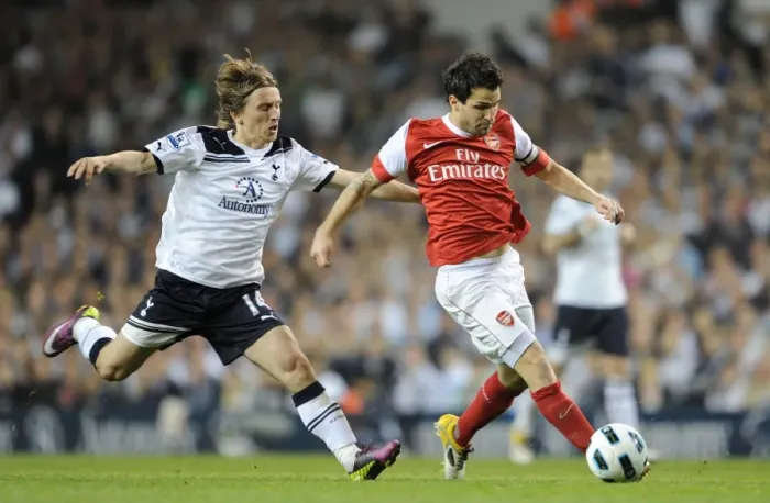 Framed Print : Fabregas vs. Modric: Thrilling 3-3 Battle at White Hart Lane, Premier League 2011