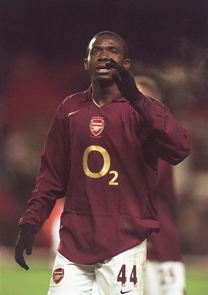 Fabrice Muamba Celebrates Arsenal's 3-0 Victory over Reading in Carling League Cup