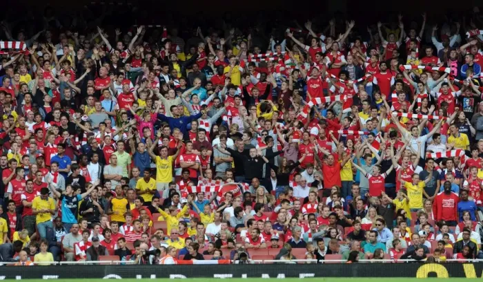 Framed Print : Family section. Arsenal 1: 0 Tottenham Hotspur. Barclays Premier League. Emirates Stadium, 1  /  9  /  13