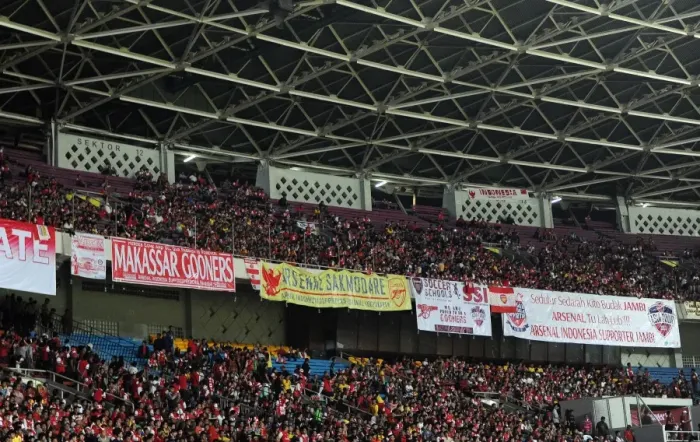Framed Print : Fans Banner. Indonesia Dream Team 0: 7 Arsenal. Pre Season Friendly. Arsenal Tour to Asia 2013 Framed Print : Fans Banner. Indonesia Dream Team 0: 7 Arsenal. Pre Season Friendly. Arsenal Tour to Asia 2013
