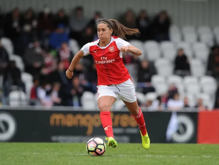 Framed Print : Fara Williams: In Action for Arsenal Ladies Against Tottenham Hotspur Ladies in FA Cup 2017