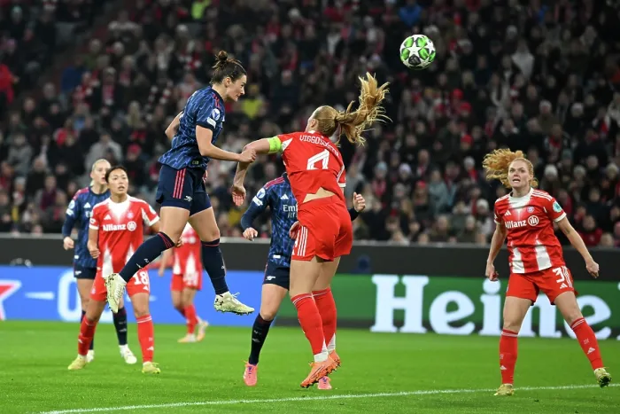 Framed Print : FC Bayern Munchen v Arsenal FC - UEFA Women's Champions League 2025 / 26 League Phase MD3 FC Bayern München v Arsenal FC - UEFA Women's Champions League 2025 / 26 League