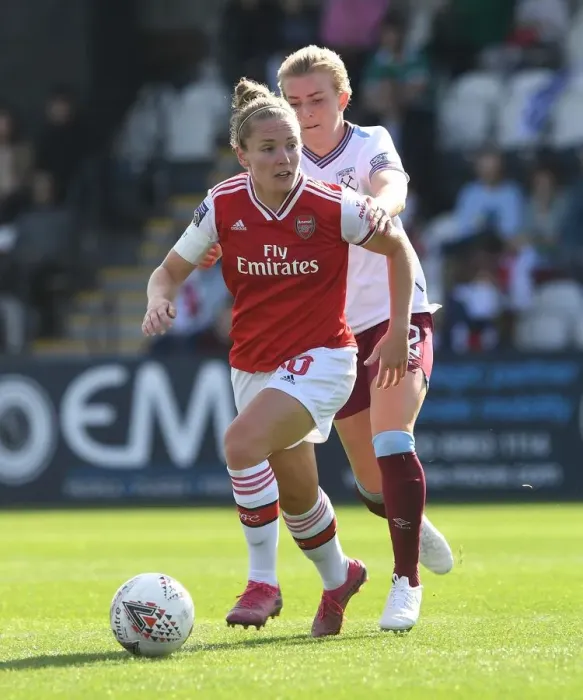 Framed Print : Fierce Rivalry: Kim Little vs. Kate Longhurst Battle in Arsenal vs. West Ham WSL Clash Framed Print : Fierce Rivalry: Kim Little vs. Kate Longhurst Battle in Arsenal vs. West Ham WSL Clash
