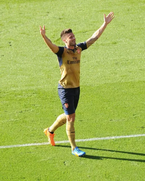 Framed Print : Five-Goal Frenzy: Olivier Giroud's Epic Performance against Leicester City, Premier League 2015 / 16 - Olivier Giroud's Hat-Trick and Two More Goals vs Leicester City Framed Print : Five-Goal Frenzy: Olivier Giroud's Epic Performance against Leicester City, Premier League 2015 / 16 - Olivier Giroud's Hat-Trick and Two More Goals vs Leicester City