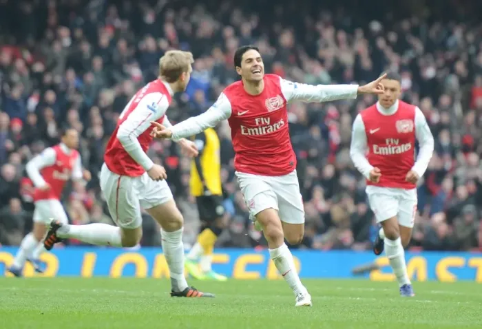 Framed Print : Five-Goal Thriller: Mikel Arteta's Unforgettable Performance in Arsenal's Rout of Blackburn Rovers, 2012