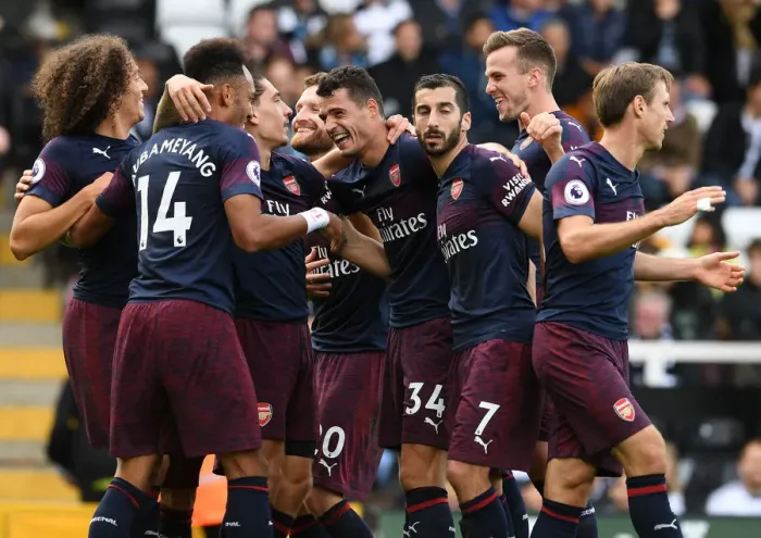 Framed Print : Five-Star Aubameyang and Xhaka: Arsenal's Dominance over Fulham (2018-19) Framed Print : Five-Star Aubameyang and Xhaka: Arsenal's Dominance over Fulham (2018-19)