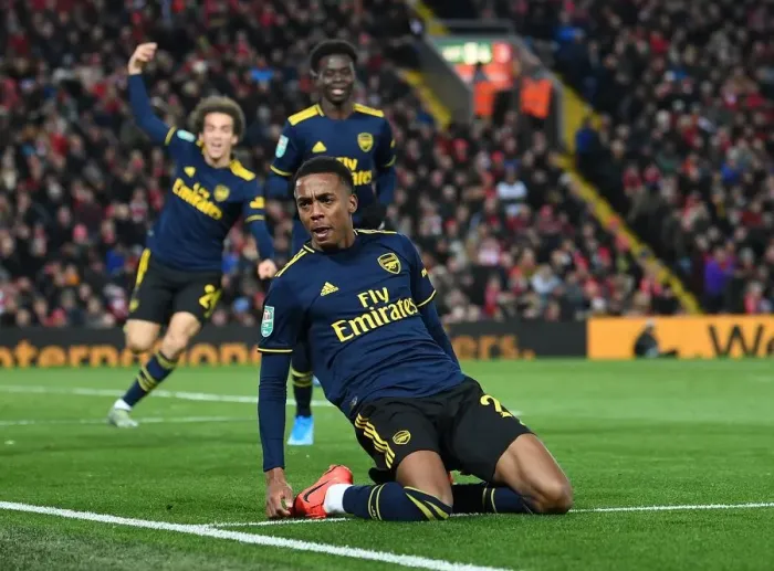 Framed Print : Five-Star Joe Willock: Arsenal's Stunning Comeback at Anfield in Carabao Cup Framed Print : Five-Star Joe Willock: Arsenal's Stunning Comeback at Anfield in Carabao Cup