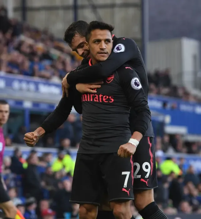 Framed Print : Five-Star Sanchez: Xhaka's Helper as Arsenal Thrash Everton