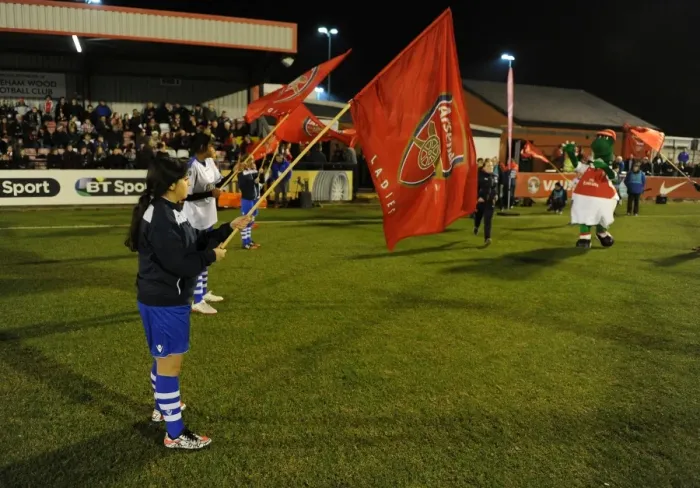 Framed Print : Flag waver. Arsenal Ladies 3: 1 Reading FC Women. WSL. Meadow Park, Borehamwood, 23 / 3 / 16 Framed Print : Flag waver. Arsenal Ladies 3: 1 Reading FC Women. WSL. Meadow Park, Borehamwood, 23 / 3 / 16