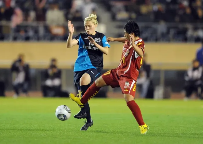 Framed Print : Flaherty vs. Takase: A Draw at Nishigaoka Stadium - INAC Kobe vs. Arsenal Ladies Charity Match Framed Print : Flaherty vs. Takase: A Draw at Nishigaoka Stadium - INAC Kobe vs. Arsenal Ladies Charity Match