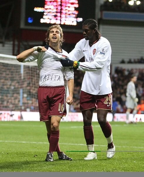 Flamini and Adebayor: Arsenal's Unforgettable Goal Celebration vs. Aston Villa (1:2), 2007