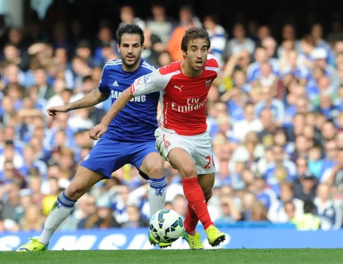 Framed Print : Flamini vs. Fabregas: Battle at Stamford Bridge - Chelsea vs. Arsenal, Premier League 2014-15 Framed Print : Flamini vs. Fabregas: Battle at Stamford Bridge - Chelsea vs. Arsenal, Premier League 2014-15