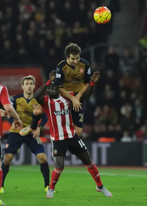 Framed Print : Flamini vs Mane: A Premier League Battle at Southampton, 2015-16